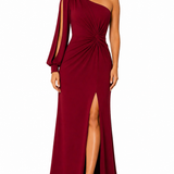 Vestido Sofisticação Clássica Gabriela com Toque Sedutor Vinho
