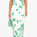 Vestido Glamour Clássico Bianca com Estampa Exclusiva Verde