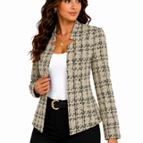 Blazer Feminino Estampado Elegance Nude