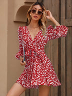 SHEIN Frenchy Com cinto Florzinhas Boho Vestido