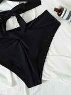 Swim Mod Conjunto de Maiô Bikini sem fio feminino em cores sólidas e simples para verão na praia