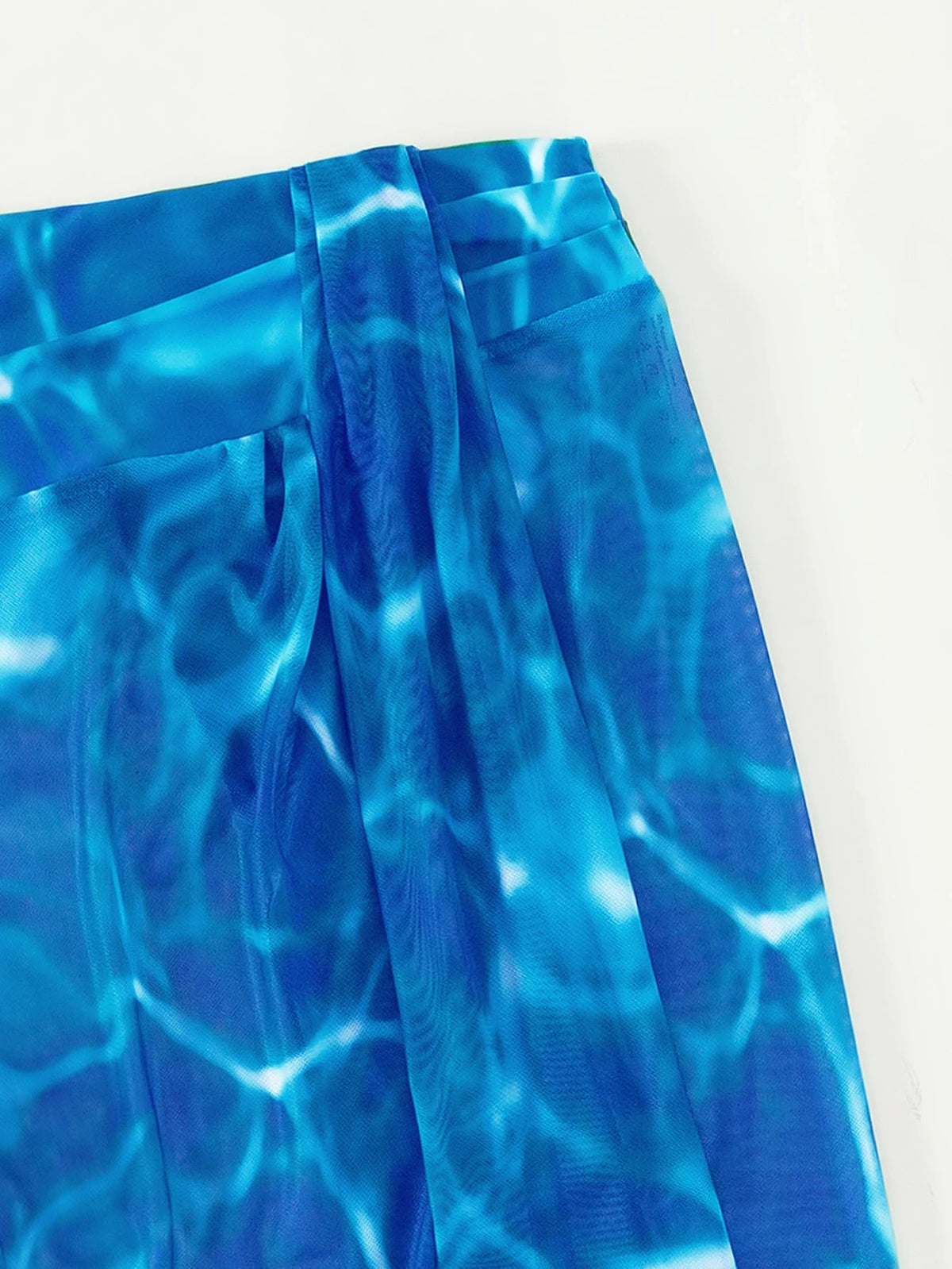 Swim Vcay Conjunto De Maiô Bikini Feminino Verão Praia Frente Única E Saia Com Estampa Aleatória