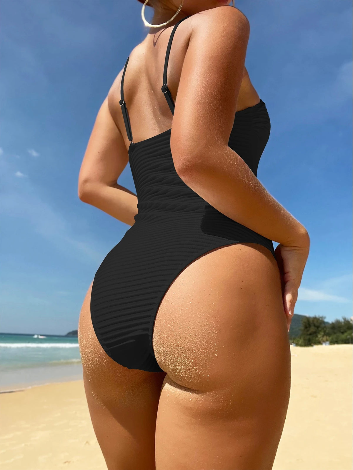 Swim Vcay Fato de banho de uma peça malhado