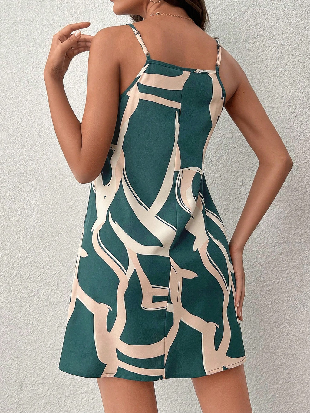 SHEIN Privé Vestido cami impressão gráfica