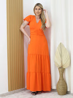 Vestido Longo DUNA Manga curto