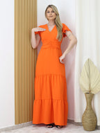 Vestido Longo DUNA Manga curto