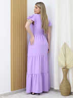 Vestido Longo DUNA Manga curto