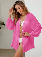SHEIN Swim Basics Blusa Quimono Feminina Com Peito Único