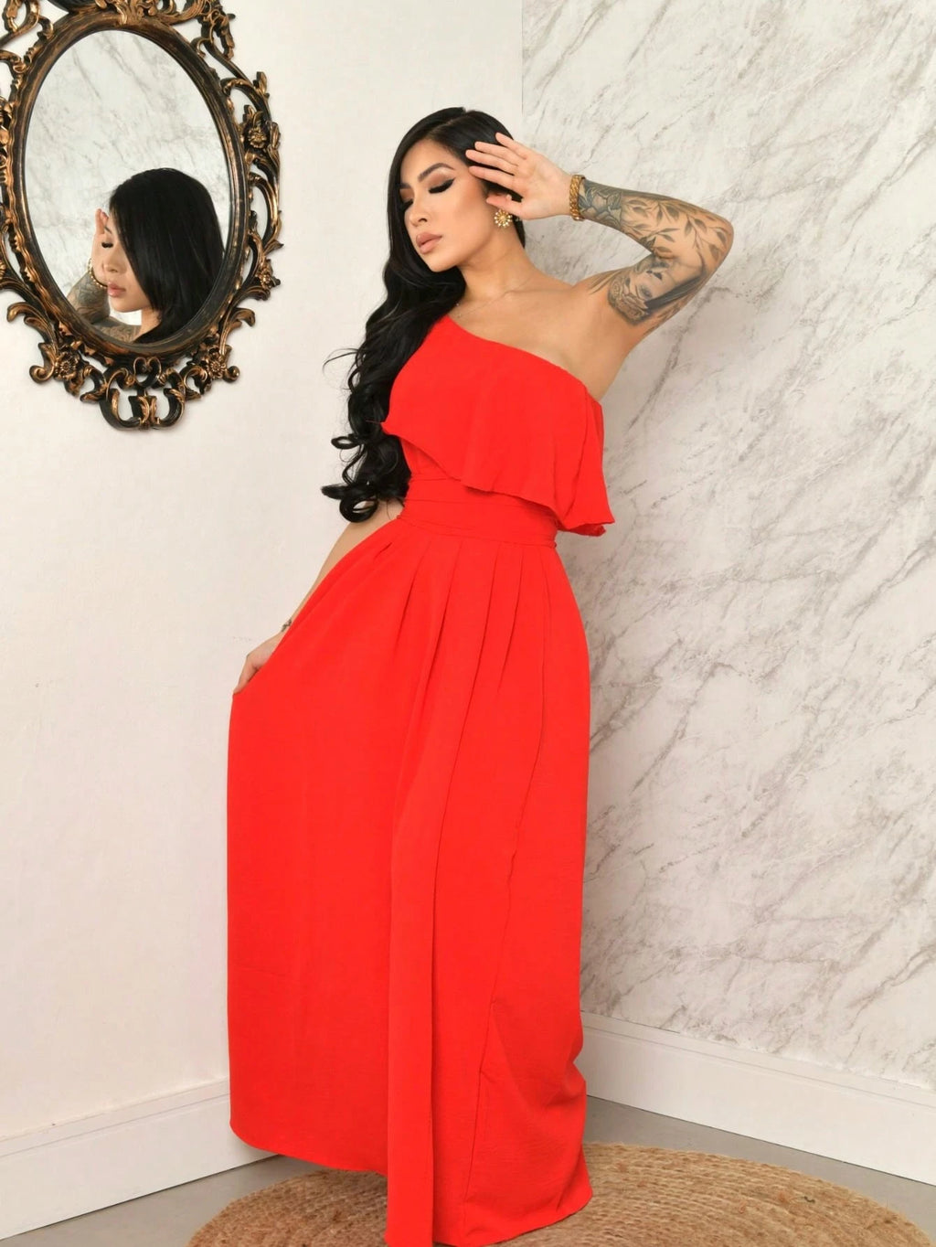 Vestido Longo Babadinho Camadas Sem Bojo Elegante Festa Madrinha Convidada