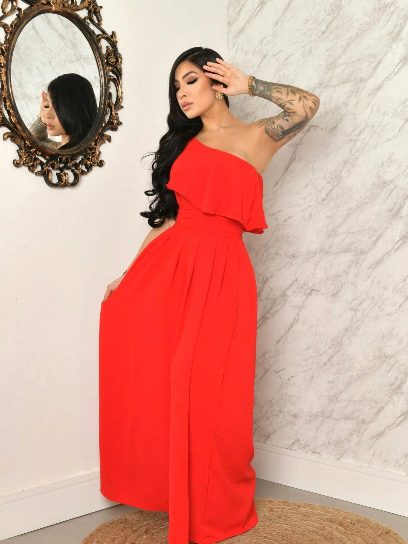 Vestido Longo Babadinho Camadas Sem Bojo Elegante Festa Madrinha Convidada