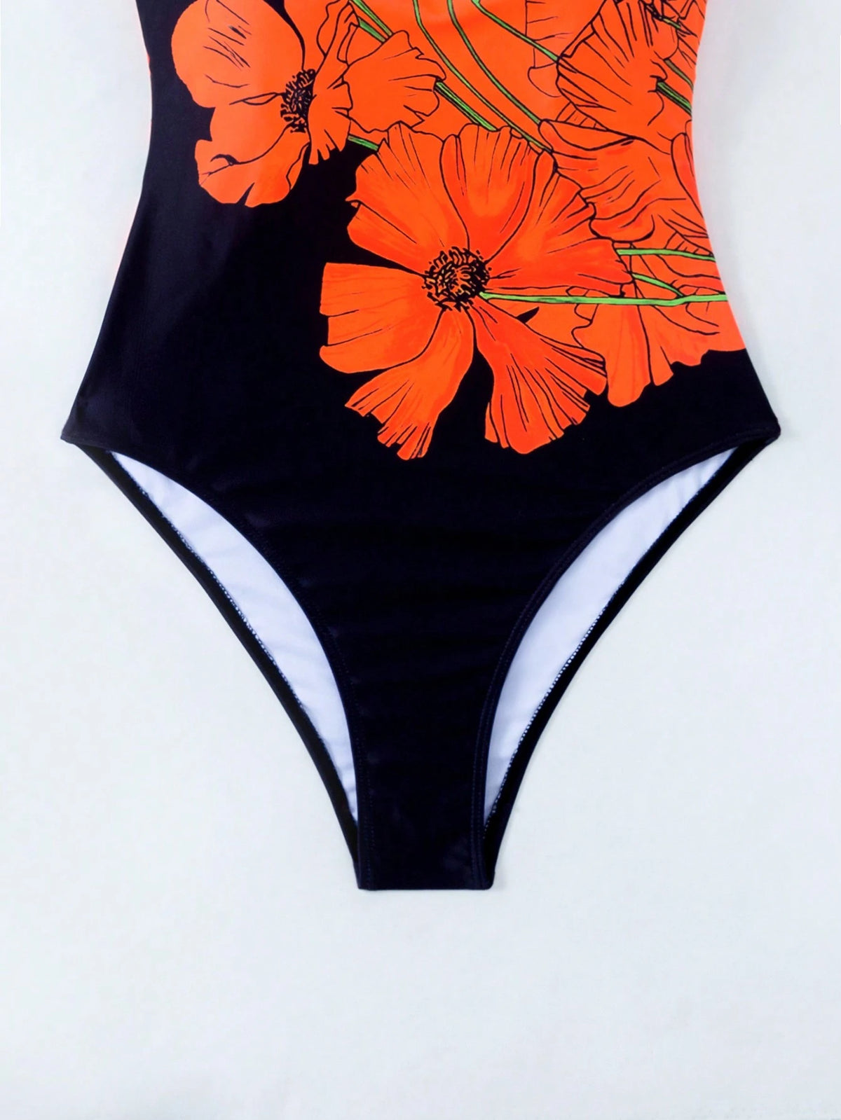 Maiô Floral Blocos de Cores Decote U - Eterna Vitrine