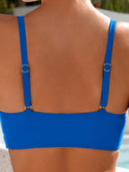 Swim Basics Conjunto de Maiô Bikini Sólido Para Mulheres, Praia de Verão