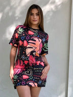 Vendedor Indicado
Vestido feminino vestido camisetão vestidos blusão feminino tshirt plus size vestido feminino t-shirt