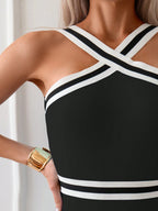 SHEIN Swim Maiô Estiloso de Contraste Feminino para Férias