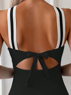 SHEIN Swim Maiô Estiloso de Contraste Feminino para Férias