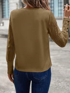 SHEIN LUNE Top Feminino Waffle Branco Com Mangas De Renda