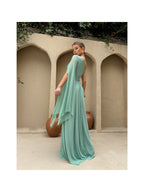 Vestido de festa um ombro só liso