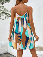 SHEIN LUNE Vestido Feminino de Alcinha de Verão com Estampa Floral para as Férias