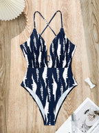 Swim Chiccia Maiô de uma peça impresso (Direitos Autorais Comprados, Padrão Aleatório)