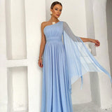 Vestido Giovanna – Elegância em Chiffon Ombro Único