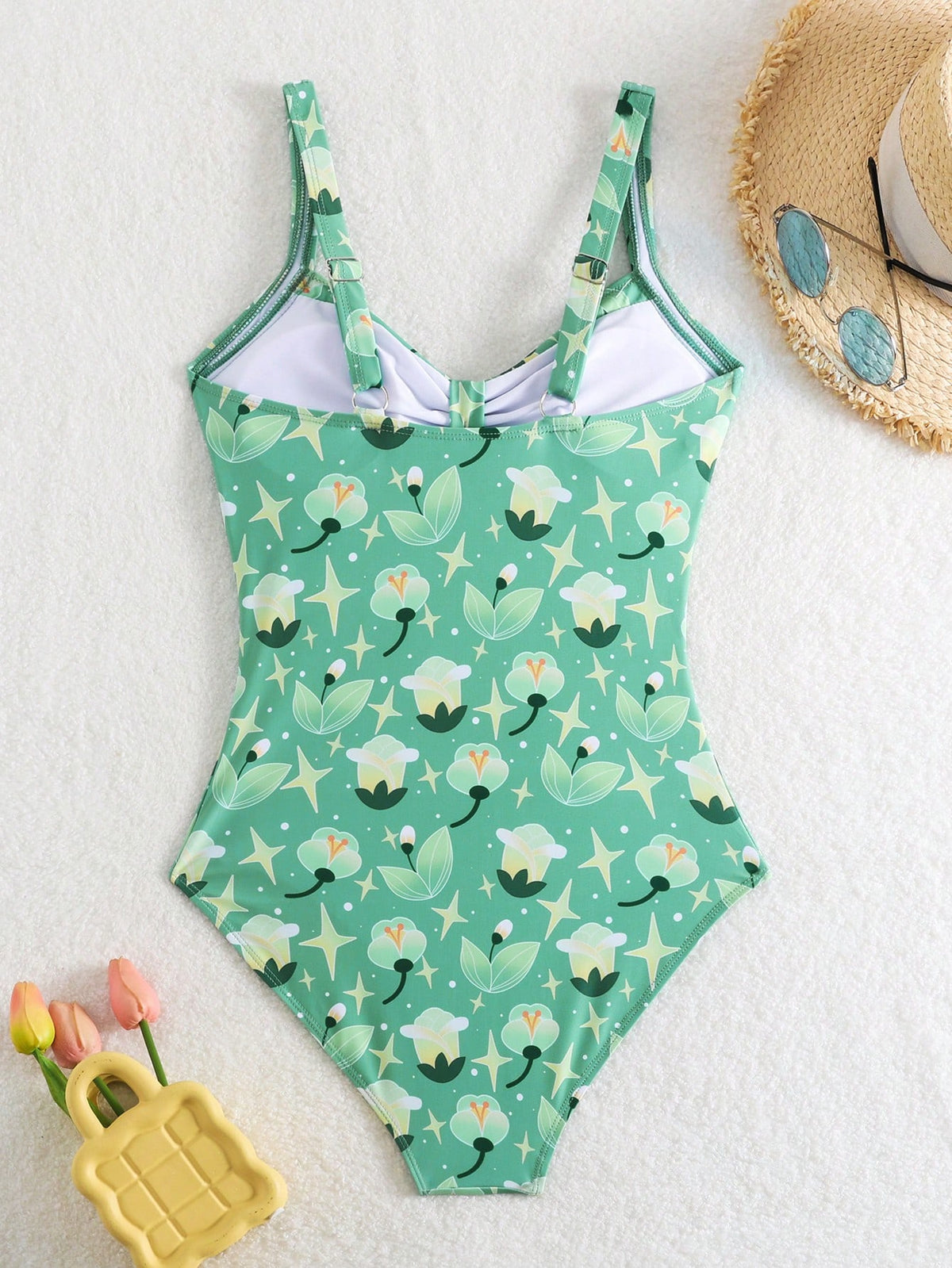 Maiô Floral Tropical Ombro a Ombro - Eterna Vitrine