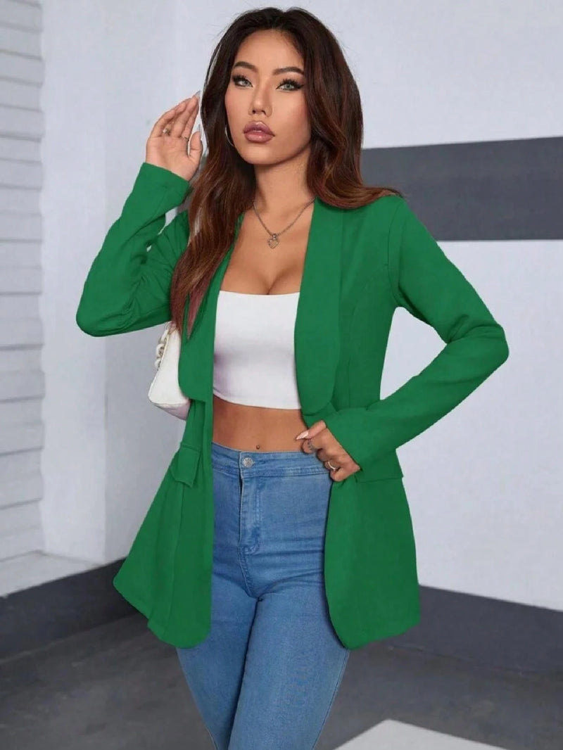 BLAZER FEMININO ALFAIATARIA CASAQUINHO SOCIAL MODA FEMININA manga longa PLUS SIZE