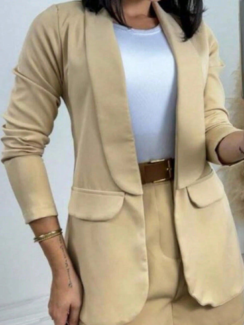BLAZER FEMININO ALFAIATARIA CASAQUINHO SOCIAL MODA FEMININA manga longa PLUS SIZE
