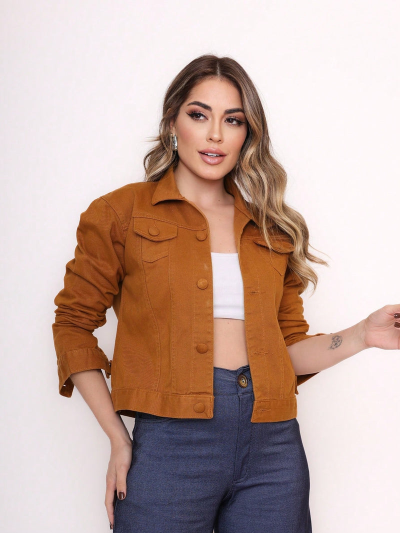 Vendedor Indicado
feminina Jaqueta Denim curto feminina Festa junina