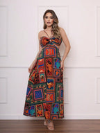 Vendedor Indicado
Vestido Longo Alça Com Bojos Vazado Novo Verâo Moda