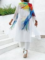 EMERY ROSE Conjunto Jaqueta e Calça Moda Feminina + Padrão Estampado Colorido