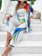 EMERY ROSE Conjunto Jaqueta e Calça Moda Feminina + Padrão Estampado Colorido