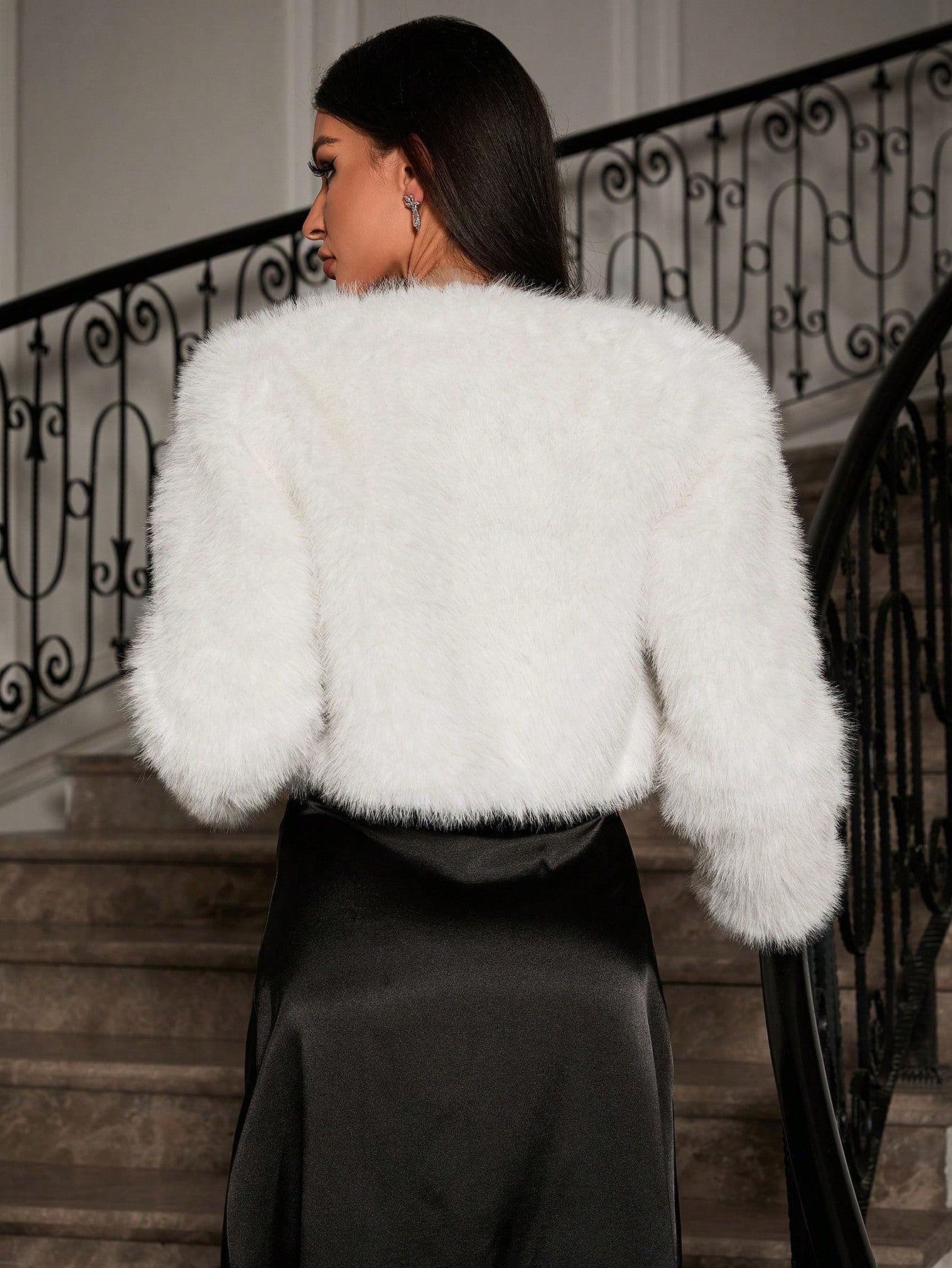 Allurite Sólido Frente Aberta Difuso Casaco