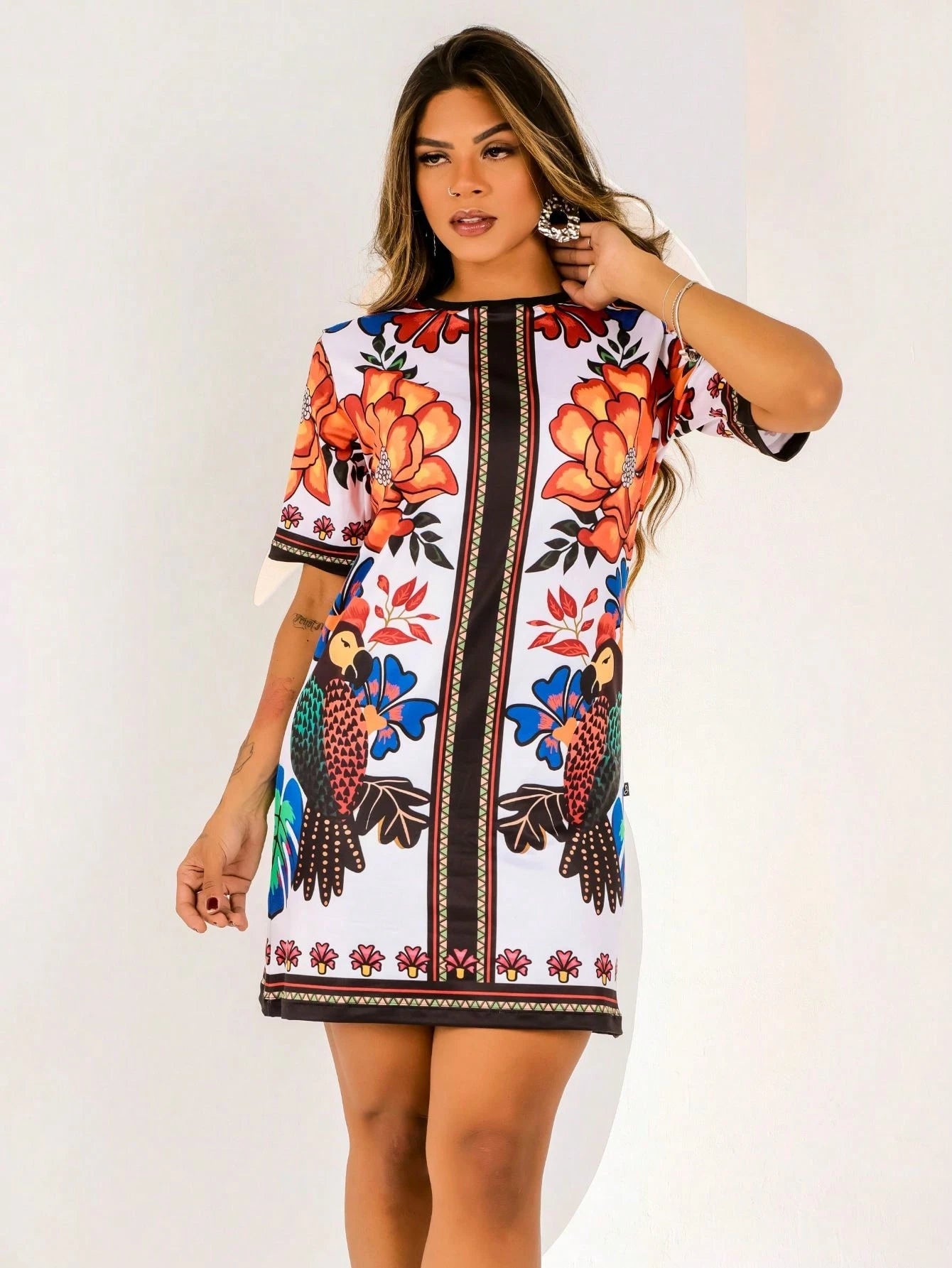 Vendedor Indicado
Vestido feminino vestido camisetão vestidos blusão feminino tshirt plus size vestido feminino t-shirt