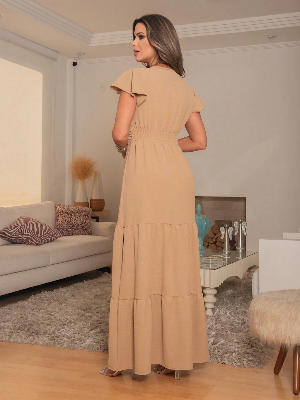 Vestido Longo DUNA Manga curto