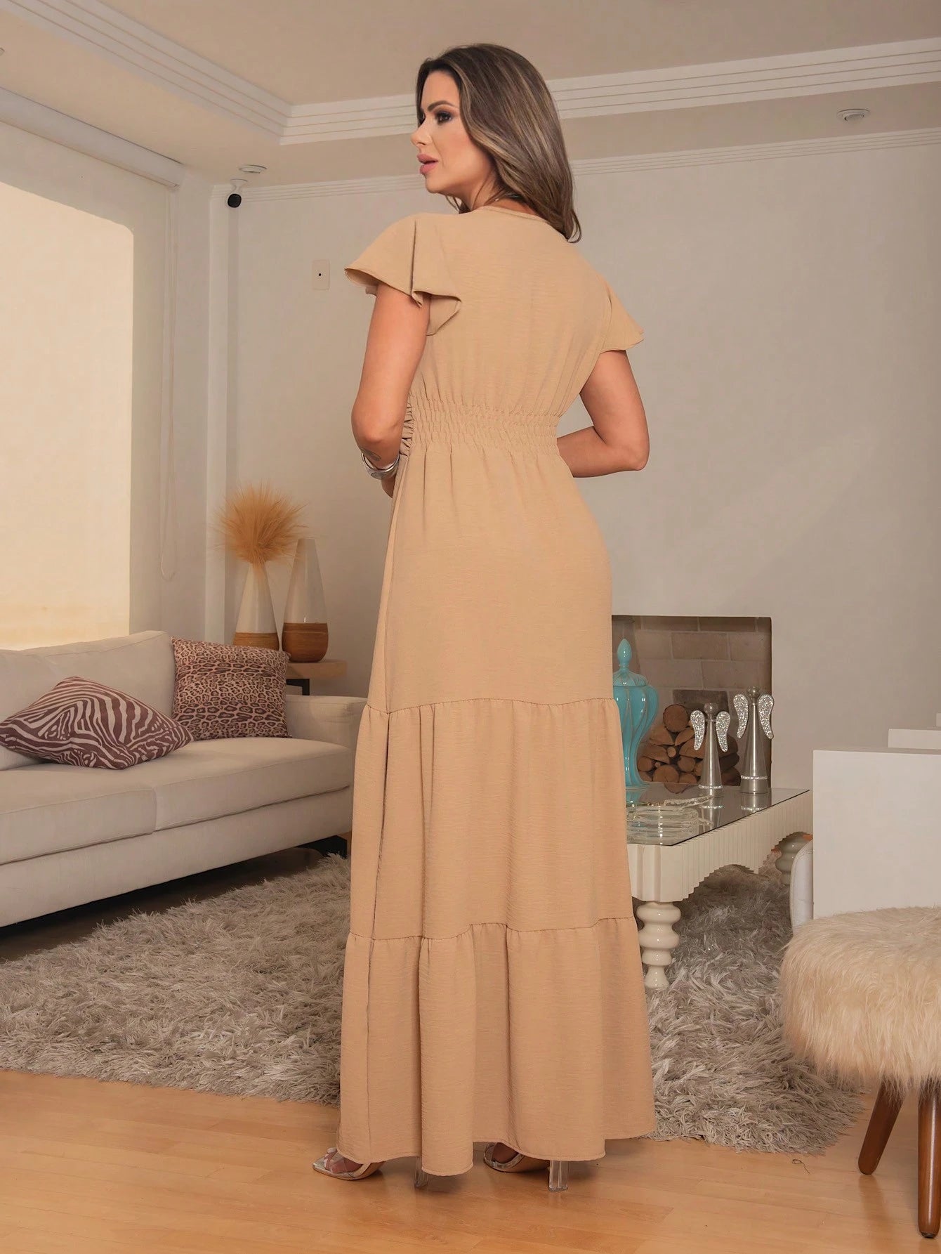 Vestido Longo DUNA Manga curto