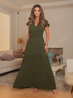 Vestido Longo DUNA Manga curto