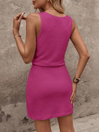 SHEIN LUNE Vestido casual simples de estilo de rua cor de damasco 2 em 1 para mulheres, outono