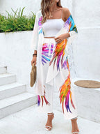 EMERY ROSE Conjunto Jaqueta e Calça Moda Feminina + Padrão Estampado Colorido