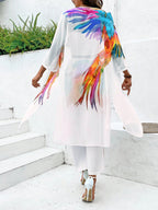 EMERY ROSE Conjunto Jaqueta e Calça Moda Feminina + Padrão Estampado Colorido