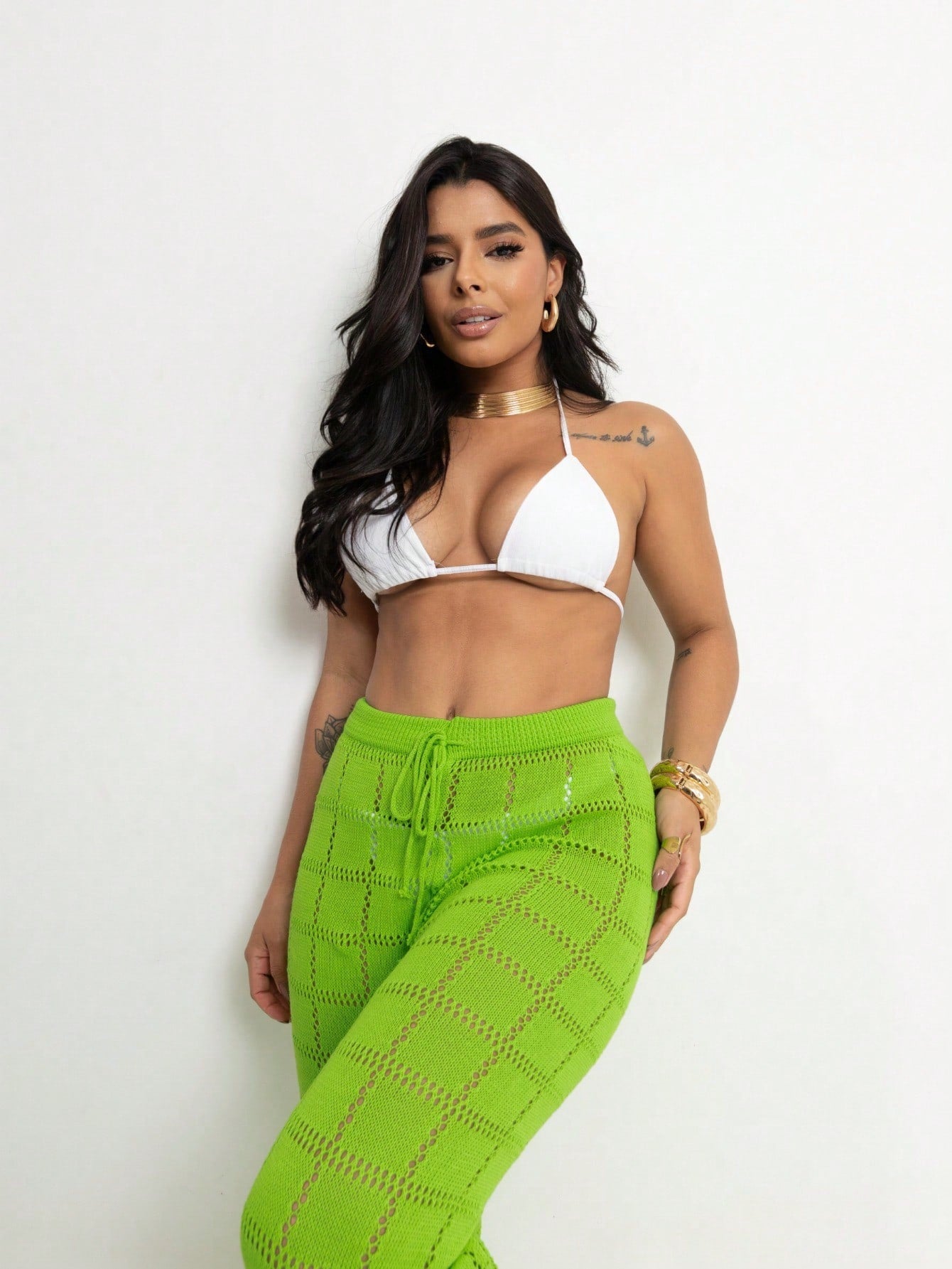 Vendedor Indicado
Calça Saída de Praia Tricot Crochê Moda Praia | Calça Pantalona Tricô Verão Moda Feminina