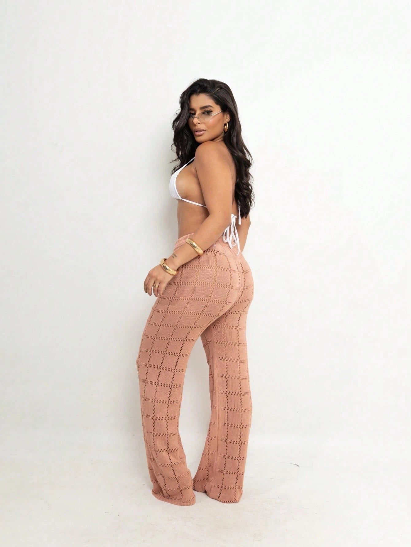 Vendedor Indicado
Calça Saída de Praia Tricot Crochê Moda Praia | Calça Pantalona Tricô Verão Moda Feminina