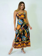 Vendedor Indicadovestido midi estampado viscolinho com lastex e bojo moda blogueir verão