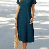 Vestido Aurola  – Midi Listrado Casual e Elegante