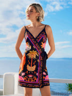 Vivid Eden Vestido Mulher Estampado Simples Diário Cami