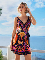 Vivid Eden Vestido Mulher Estampado Simples Diário Cami