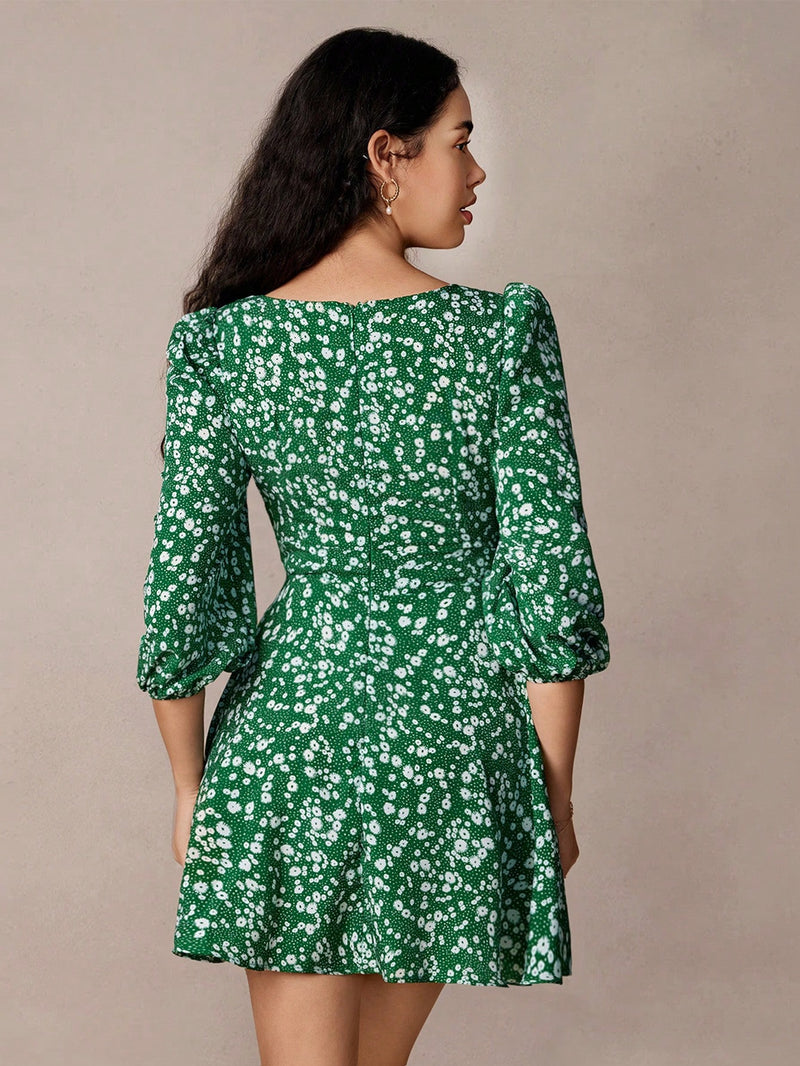 SHEIN Frenchy Com cinto Florzinhas Boho Vestido