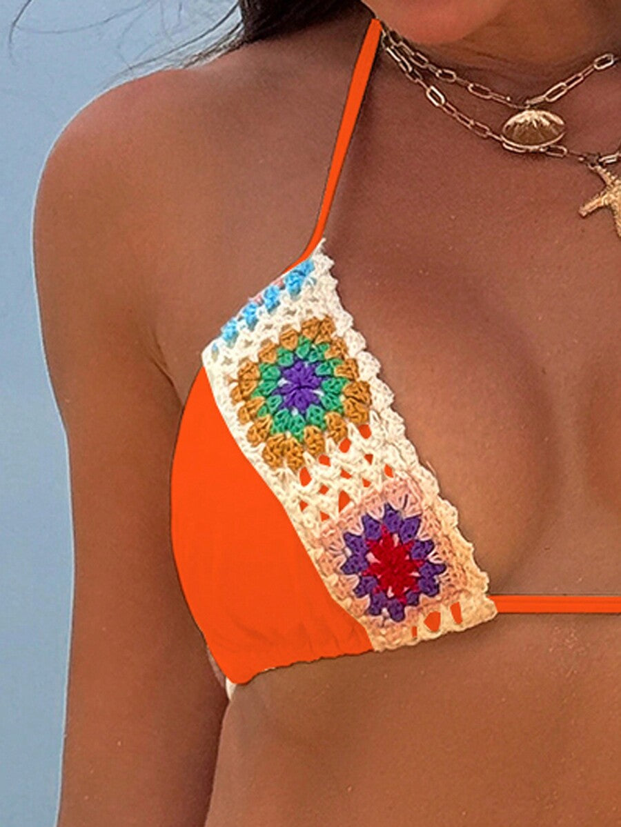 Biquíni Floral Halter Elegance