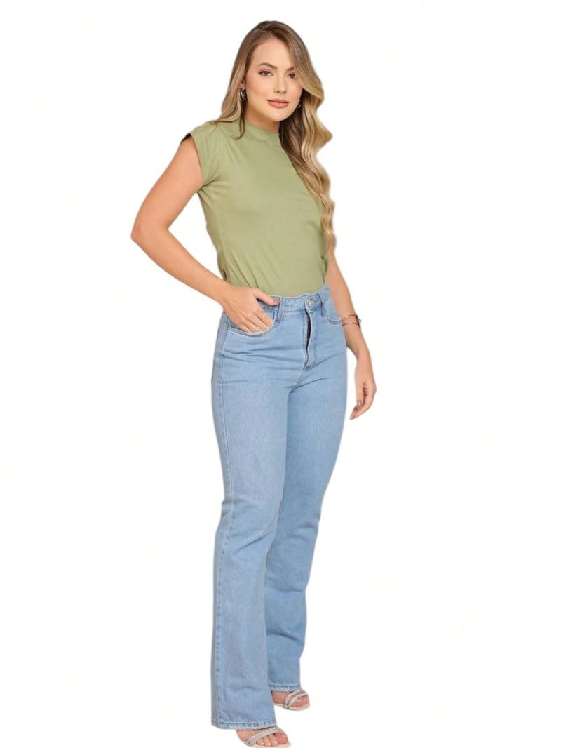 Vendedor Indicadokit 3 T Shirt Muscle tee blusa gola alta feminina manga curta camiseta básica lisa preta branca nude