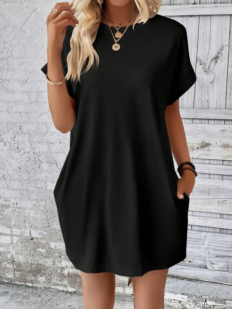 Vestido manga morcego de malha premium soltinho verão moda feminina