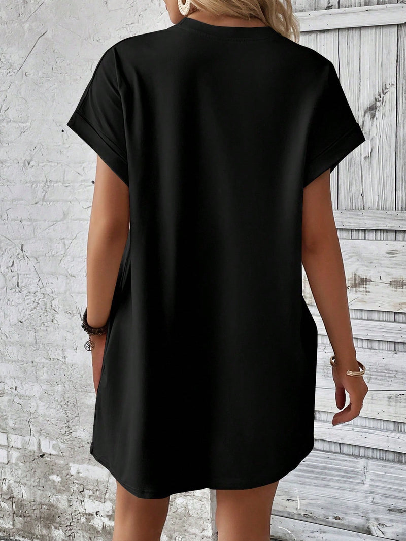Vestido manga morcego de malha premium soltinho verão moda feminina